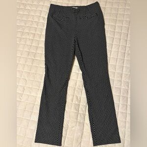 Anthropologie "The Essential Slim" black motif side zip pants